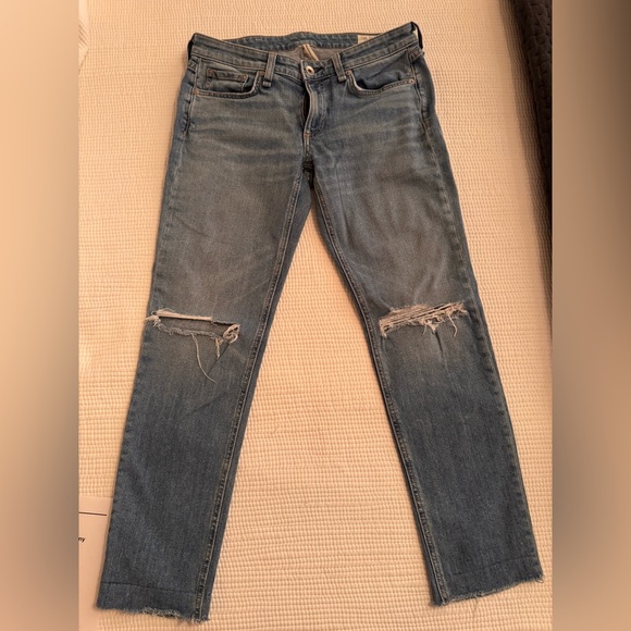 Rag & Bone-Dre Low Rise Ankle Slim Boyfriend Jeans - Picture 2 of 3
